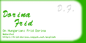 dorina frid business card